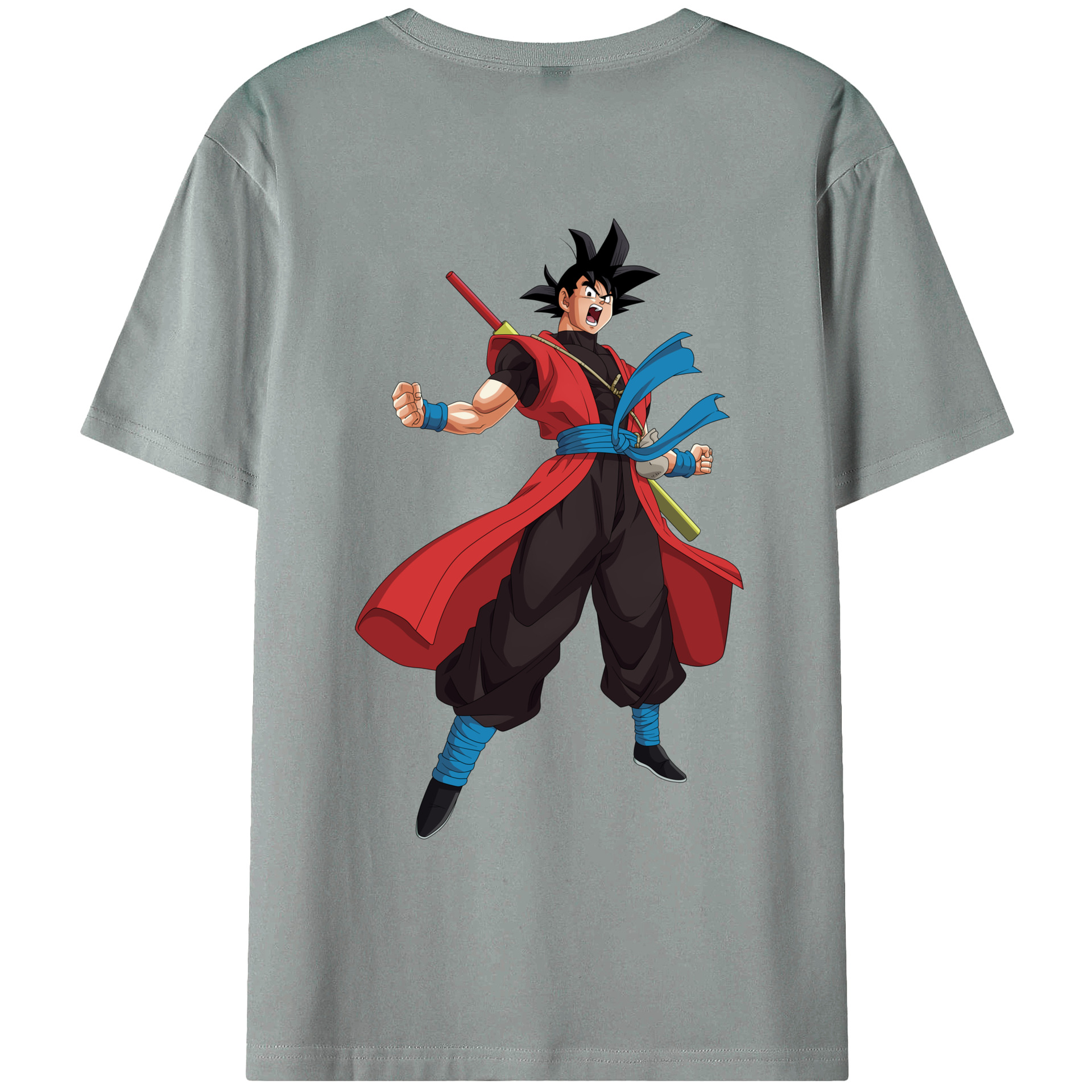 （画像用） ドラゴンボール 孫悟空（そん ごくう）Son Goku カカロット DRAGON BALL Kakarotto 綿100％ メンズ半袖Tシャツ（バックプリント） 通気性